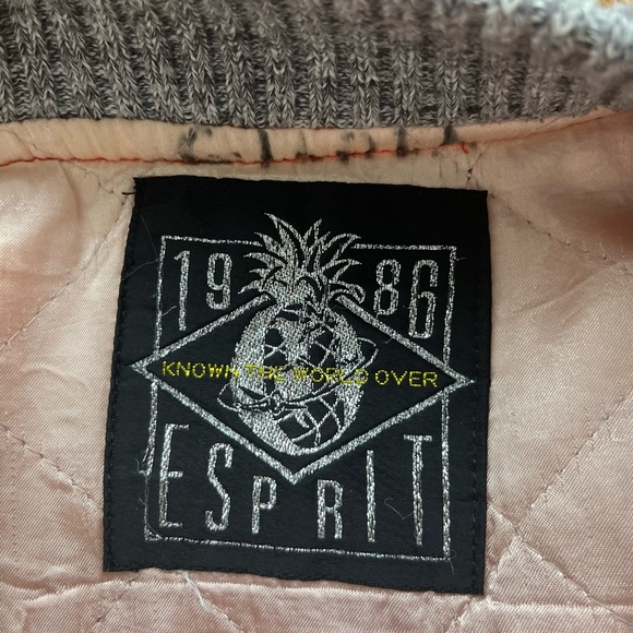 Esprit 1986 Know the World Over Womens XL Orange Vintage Bomber Jacket - Picture 11 of 11